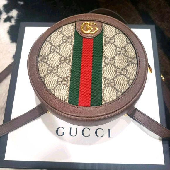 Gucci GG Brown Ophidia Supreme Mini Backpack - Picture 1 of 4